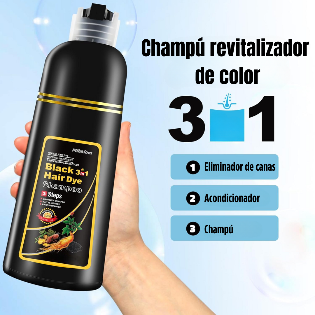 Champú 500ML Cubre Canas 3 en 1 + Peine Desenredante Profesional de Regalo