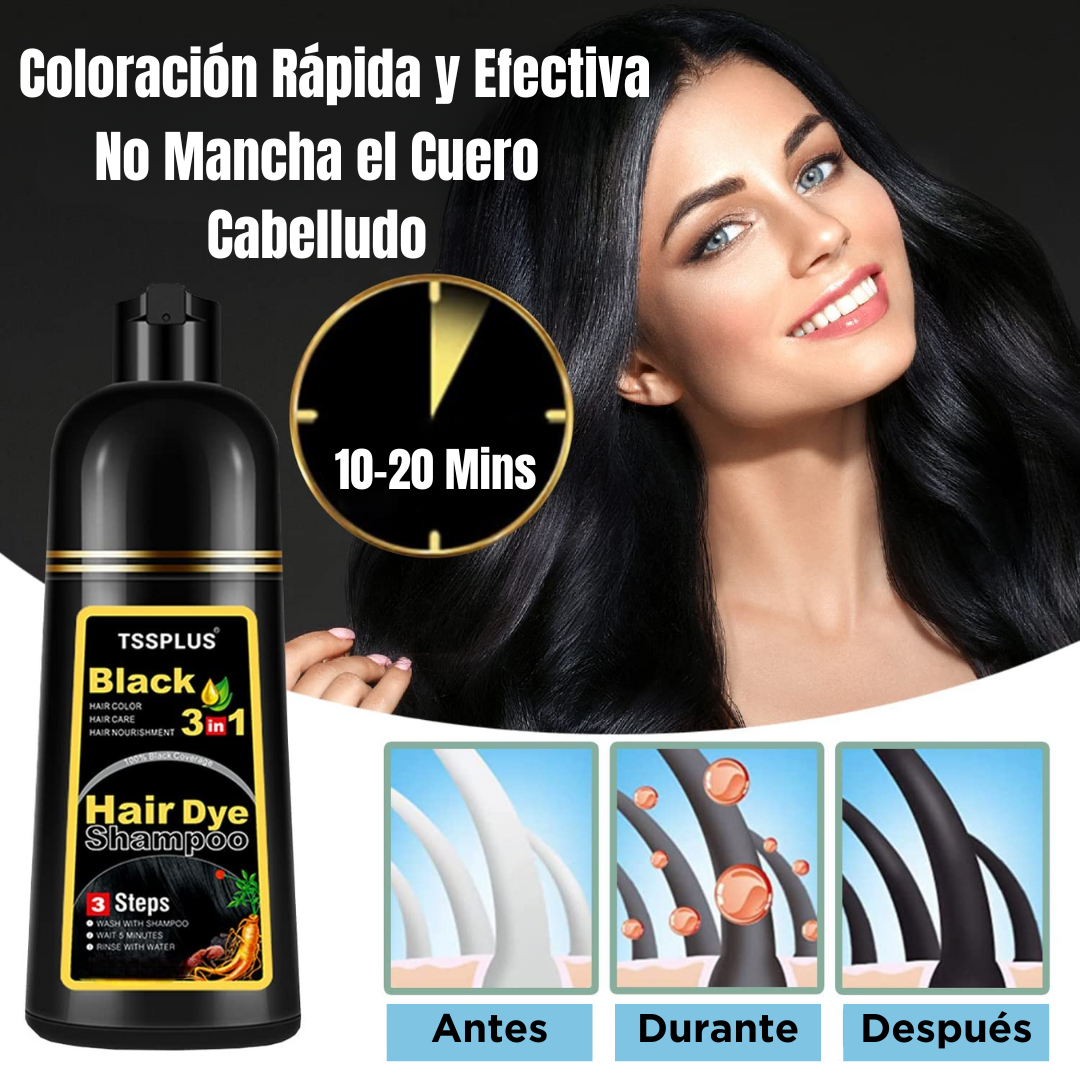 Champú 500ML Cubre Canas 3 en 1 + Peine Desenredante Profesional de Regalo