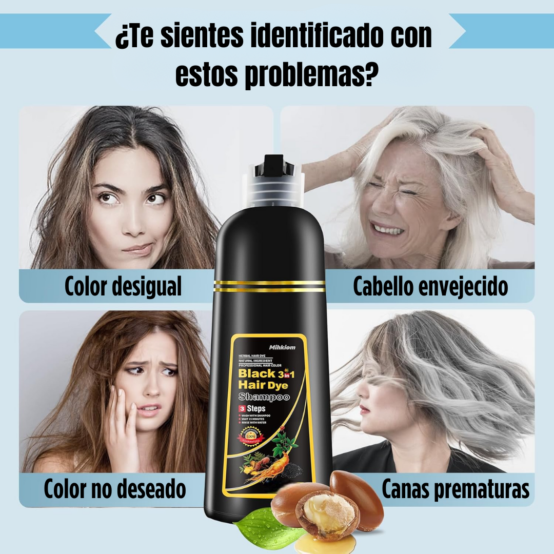 Champú 500ML Cubre Canas 3 en 1 + Peine Desenredante Profesional de Regalo